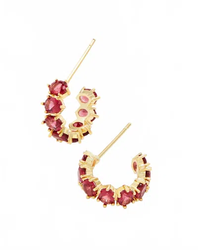 Kendra Scott Women's Cailin Crystal Huggie Earrings In Red Crystal