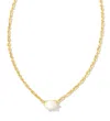Kendra Scott Women's Cailin Crystal Pendant Necklace In Gold Ivory Mother Of Pearl