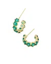 Kendra Scott Women's Cailin Huggie Earrings In Green Crystal In Green