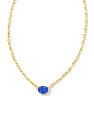 Kendra Scott Women's Cailin Pendant Necklace In Blue Crystal In Gold