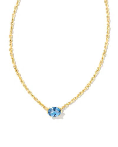 Kendra Scott Women's Cailin Pendant Necklace In Blue Violet Crystal In Gold