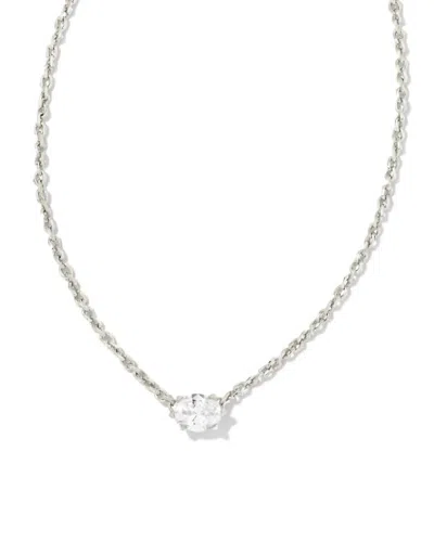 Kendra Scott Women's Cailin Pendant Necklace In White Cz In Metallic