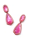 Kendra Scott Women's Camry Enamel Frame Statement Earrings In Gold/azalea Illusion In Multi