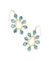 Kendra Scott Women's Camry Open Frame Earrings In Indigo Watercolor Illusion In Blue
