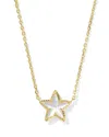 Kendra Scott Women's Cassidy Gold Short Pendant Necklace In Ivory Mother Of Pearl In Multi