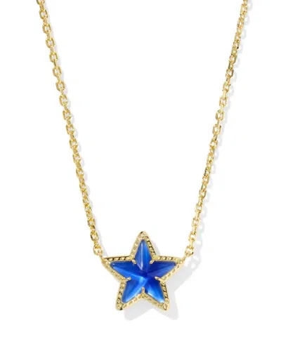 Kendra Scott Women's Cassidy Short Pendant Necklace In Gold Cobalt Illusion