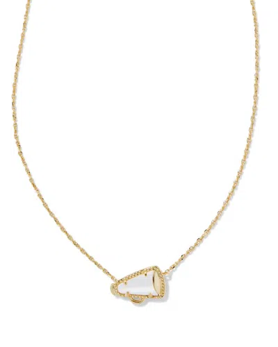Kendra Scott Women's Cheer Short Pendant Necklace In Gold/white Mother-of- Pearl In Multi