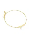 Kendra Scott Mama Crystal Delicate Chain Bracelet In Gold