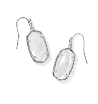 Kendra Scott Women's Dani Drop Earring In Silver Ivory Mother Of Pearl In Multi