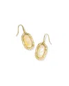 Kendra Scott Gold-tone Dani Figaro Frame Drop Earrings In Gold