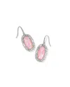 Kendra Scott Women's Dani Figaro Frame Drop Earrings In Silver Pink Iridescent Mother Of Pearl In Multi