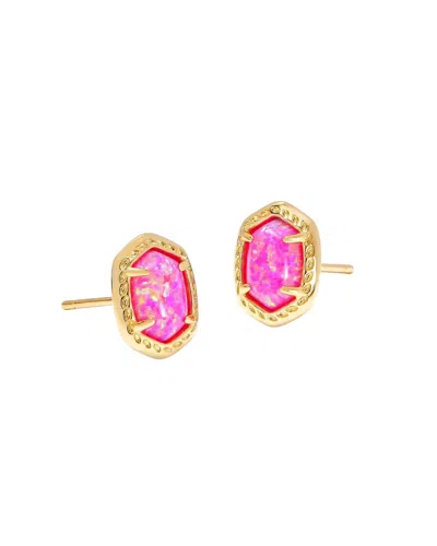 Kendra Scott Women's Daphine Stud Earrings In Magenta Kyocera Opal In Gold