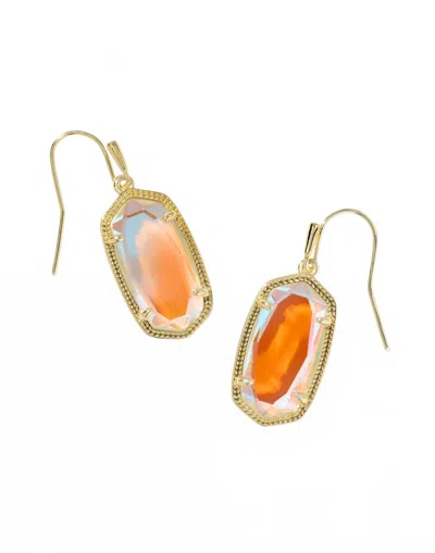 Kendra Scott Women's Daphne Drop Earrings In Gold Dichroic Glass In Orange