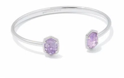 Kendra Scott Women's Daphne Frame Cuff Bracelet In Silver Purple Amethyst In Metallic