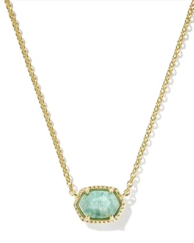 Kendra Scott Women's Daphne Frame Short Pendant Necklace In Gold Teal Amazonite