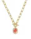 Kendra Scott Women's Daphne Link Chain Necklace In Gold Dichroic Glass In Gold