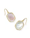 Kendra Scott Women's Daphne Pave Frame Drop Earrings In Gold-iridescent Ivory Illusion In Multi