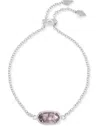 Kendra Scott Women's Elaina Delicate Chain Bracelet In Rhodium Purple Amethyst