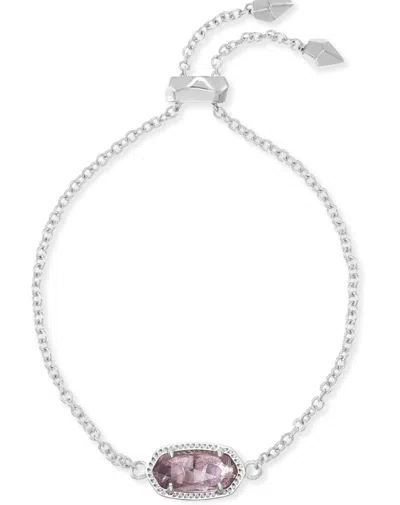 Kendra Scott Women's Elaina Delicate Chain Bracelet In Rhodium Purple Amethyst