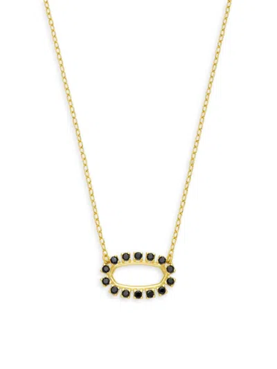 Kendra Scott Women's Elisa 14k Goldplated & Spinel Open Frame Necklace In Brass