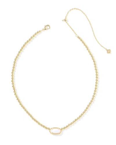 Kendra Scott Women's Elisa Beaded Necklace In Gold Ivory Mother Of Pearl