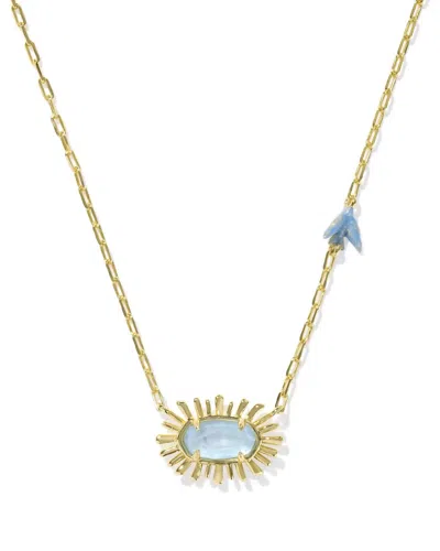 Kendra Scott Women's Elisa Bird Short Pendant Necklace In Sky Blue In Multi