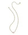 Kendra Scott Women's Elisa Figaro Chain Short Pendant Necklace In Gold Deep Aqua Illusion In Gold