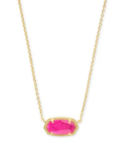 Kendra Scott Elisa Gold Pendant Necklace In Azalea Illusion In Multi