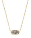 Kendra Scott Women's Elisa Short Pendant Necklace In Gold Platinum Drusy