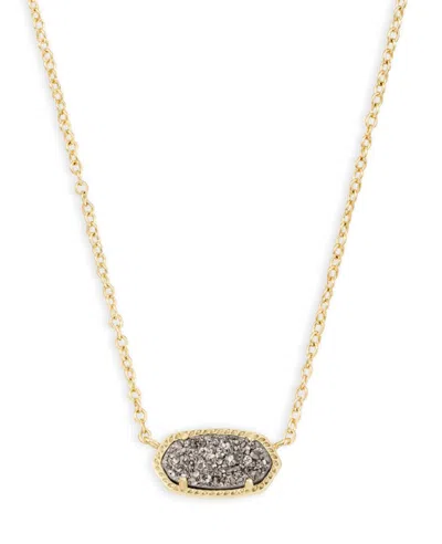 Kendra Scott Women's Elisa Short Pendant Necklace In Gold Platinum Drusy