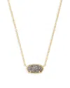 Kendra Scott 14k Gold Plated Elisa Pendant Necklace In Silver