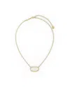 Kendra Scott Women's Elisa Statement Short Pendant Necklace In Gold Iridescent Drusy In Gold