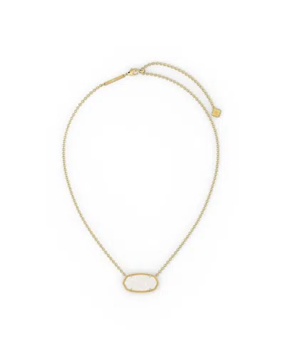 Kendra Scott Women's Elisa Statement Short Pendant Necklace In Gold Iridescent Drusy