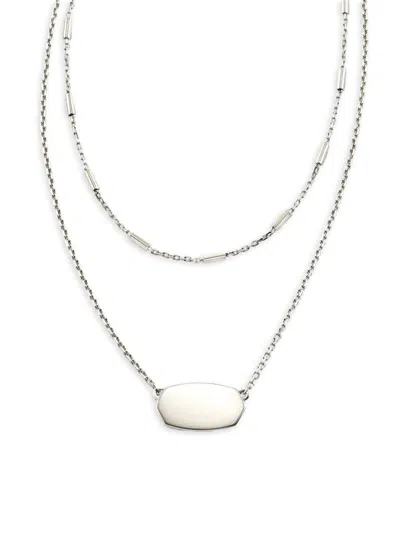 Kendra Scott Women's Elisa Sterling Silver Multi Strand Necklace In Metallic