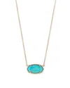 Kendra Scott Women's Elisa Vermeil Pendant Necklace In Turquoise In Gold