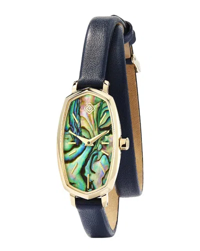 Kendra Scott Women's Elle Leather Wrap Diamond Watch In Multi