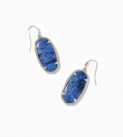 Kendra Scott Women's Faceted Elle Drop Earrings In Silver/blue Dumoitierite