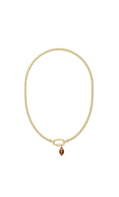 Kendra Scott Women's Football Metal Strand Necklace In Gold White In Brown