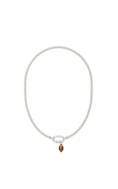 Kendra Scott Women's Football Metal Strand Necklace In Silver White In Gold