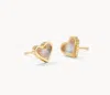 Kendra Scott Women's Framed Ari Heart Stud Earrings In Iridescent Abalone In Multi