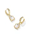 Kendra Scott Imitation Pearl Ghost Huggie Earrings In Gold