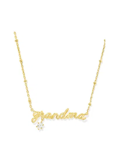 Kendra Scott 14k Gold-plated Crystal Mama 19" Adjustable Pendant Necklace