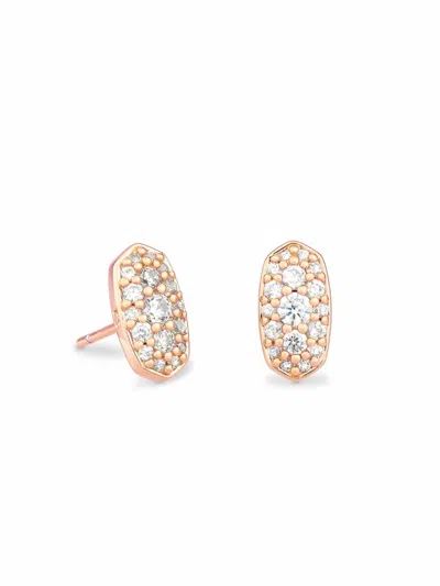 Kendra Scott Women's Grayson Crystal Stud Earring In Rose Gold In Multi