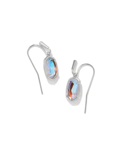 Kendra Scott Women's Grayson Silver Drop Earrings Dichroic Glass In Multi