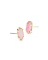 Kendra Scott Grayson Stone Stud Earrings In 14k Gold Plated In Purple