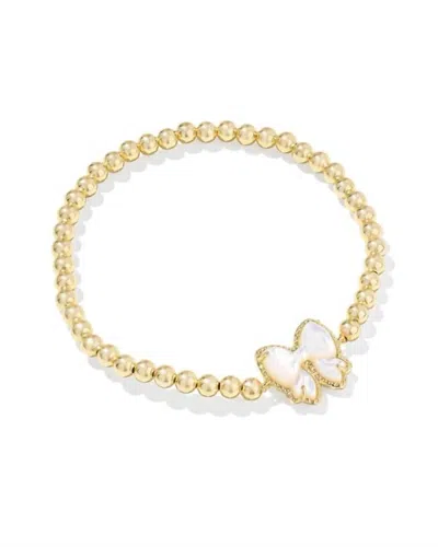 Kendra Scott Women's Haley Bow Stretch Bracelet In Gold/ Ivory Mother Of Pearl In Multi