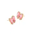 Kendra Scott Haley Bow Stud Earrings In Gold Blush Ivory Mother Of Pearl In Gold