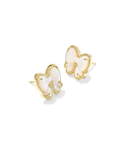 KENDRA SCOTT WOMEN'S HALEY BOW STUD EARRINGS IN GOLD MOP