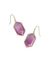 Kendra Scott Women's Hallie Drop Earrings In Gold Purple Watercolor Illusion In Gold