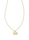 Kendra Scott Women's Ice Skate Short Pendant Necklace In Gold/ivory Mother Of Pearl In Multi